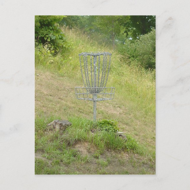 Chains of A Disc Golf Basket Postcard (Front)