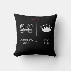 Chains to Crown Israelite Heritage Throw Pillow