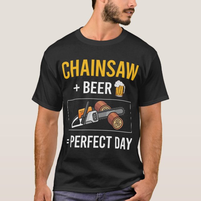Chainsaw Arborist Lumberjack Woodworking Carpenter T-Shirt (Front)