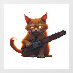 chainsaw cat shirt Classic T-Shirt Wall Decal