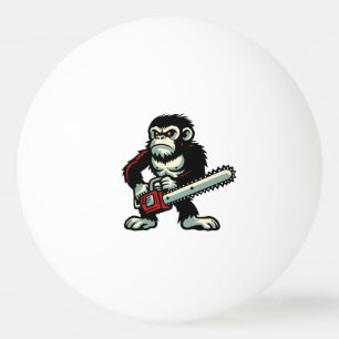 Chainsaw Chimp Ping Pong Ball