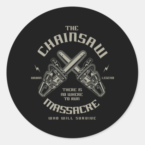 Chainsaw Classic Round Sticker