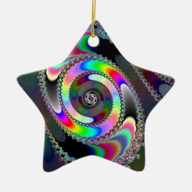 Chainsaw - Fractal Ceramic Ornament (Front)