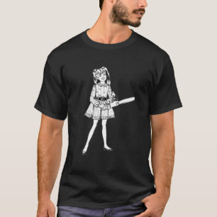 Chainsaw Girl Punk Goth Horror Fan Sinister Clothi T-Shirt
