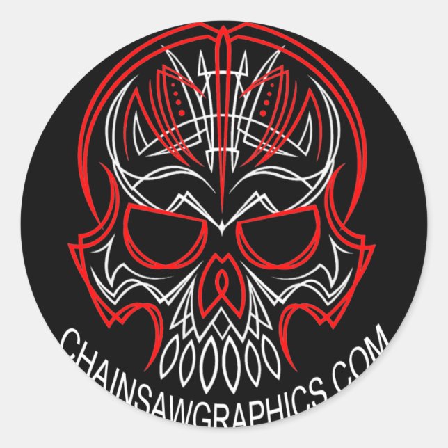 chainsaw grpahics sticker (Front)