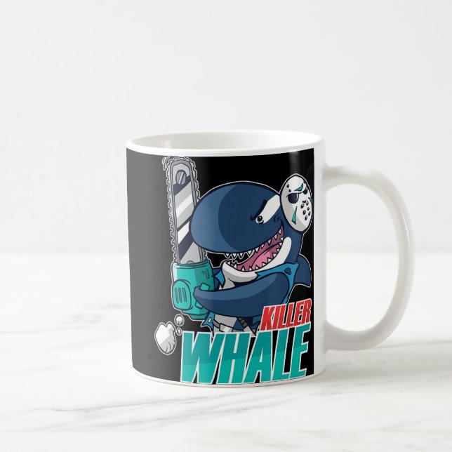 Chainsaw Killer Whale Costume Fun Orca Halloween  Coffee Mug (Right)