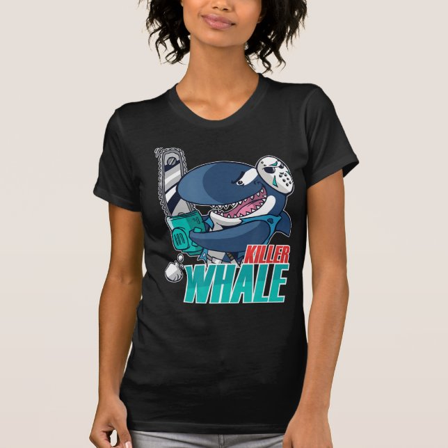 Chainsaw Killer Whale Costume Fun Orca Halloween  T-Shirt (Front)