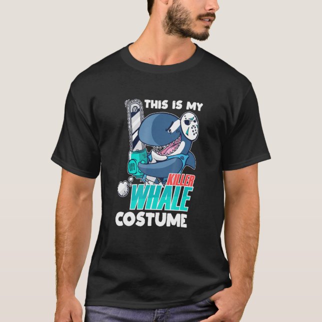 Chainsaw Killer Whale Costume Orca Halloween T-Shirt (Front)