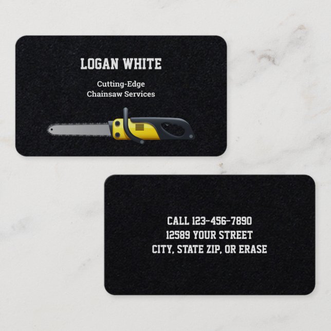 Chainsaw Master Premium Business Card (Front/Back)