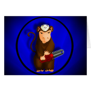 Chainsaw Monkey Card