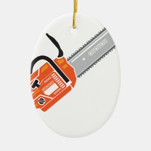 ChainSaw.pdf Ceramic Ornament
