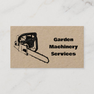 Chainsaw Services QR Kraft Business Card