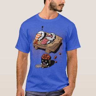 Chainsaw Sleeping - Funny Japanese Sushi  T-Shirt