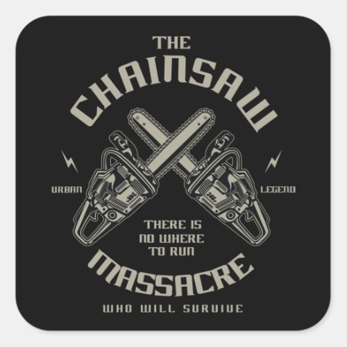 Chainsaw Square Sticker