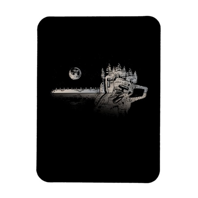 Chainsaw Woodworker Gift Men Lumberjack Arborist Magnet (Vertical)