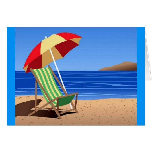 Chair At The Beach Cards (Front Horizontal)