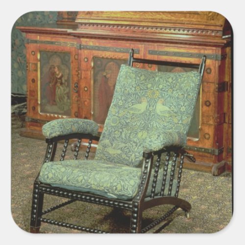 Chair by William Morris Square Sticker