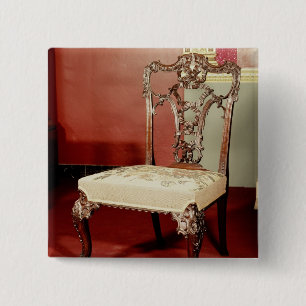 Chair, Chippendale 'Director' design, c.1760 Button