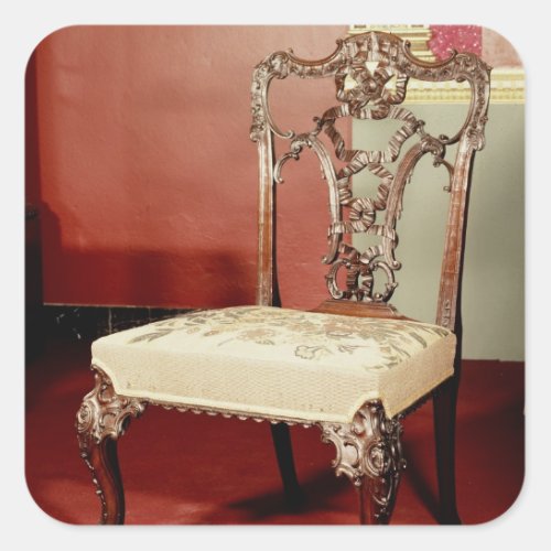 Chair Chippendale Director design c1760 Square Sticker