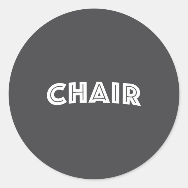 Chair  classic round sticker (Front)