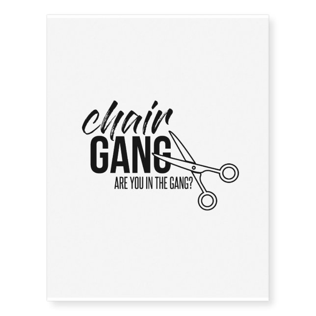 CHAIR GANG temp tattoo (Front)