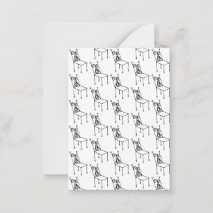 Chair Line Art Drawing Note Card