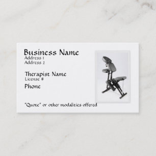 Chair Massage Therapist Business Card