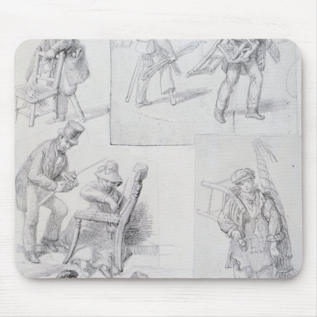 Chair menders on the streets of London, 1820-30 Mouse Pad (Front)