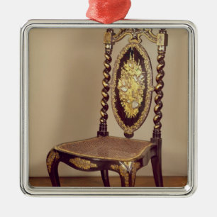 Chair, mid 19th century metal ornament
