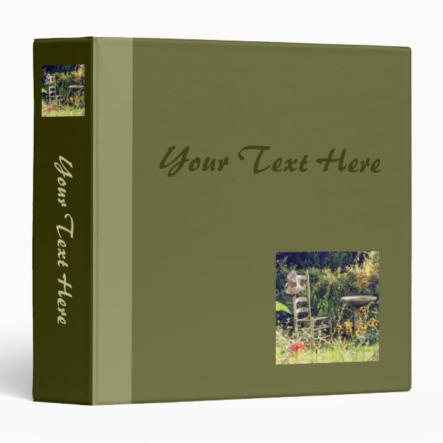 'Chair with Hat in Garden' Binder (Front/Spine)