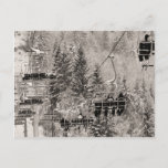 Chairlifts Above The Trees Postcard at Zazzle