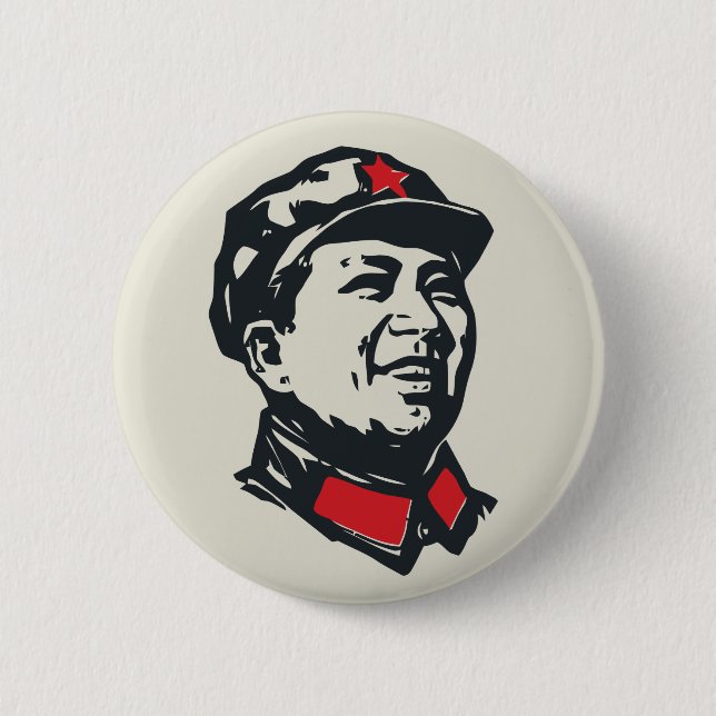 Chairman Mao Portrait Pinback Button (Front)
