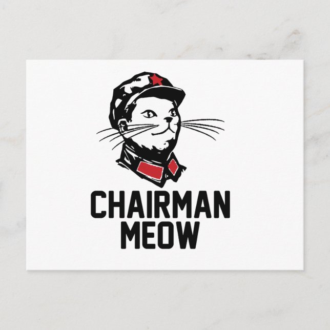Chairman Meow (Mao) Design Postcard (Front)