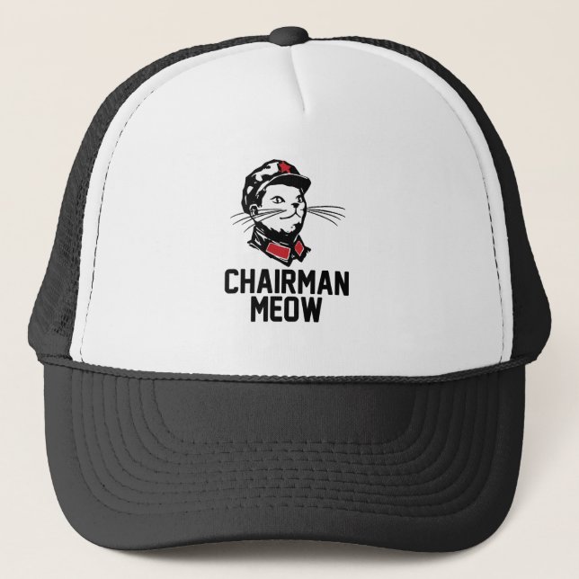 Chairman Meow (Mao) Design Trucker Hat (Front)