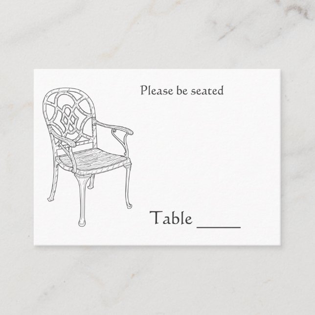 Chairs Collection Place Card (Front)