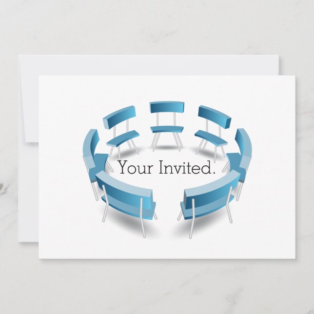 Chairs in a Circular Formation Invitation (Front)