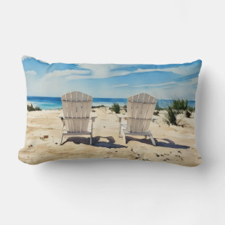 Chairs in sand Siesta Key Beach Pillow