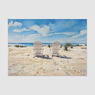 Chairs in the Sand Tissue Paper