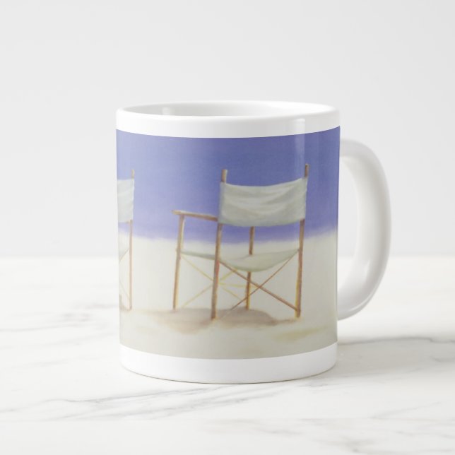 Chairs on the beach 1995 giant coffee mug (Front Right)