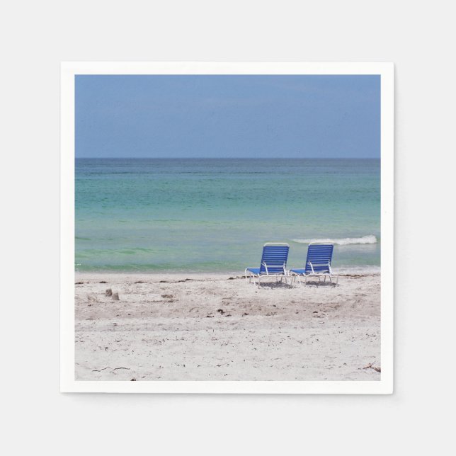 Chairs on the Beach Paper Napkins (Front)