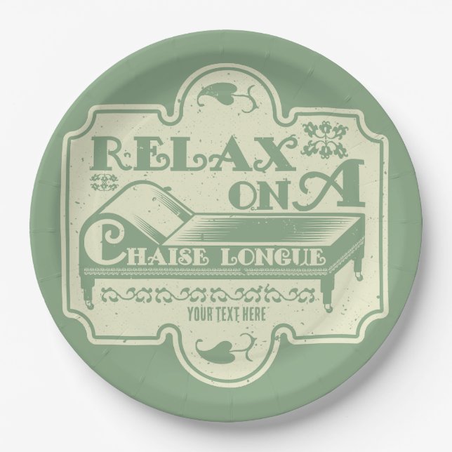 Chaise Longue Paper Plates (Front)