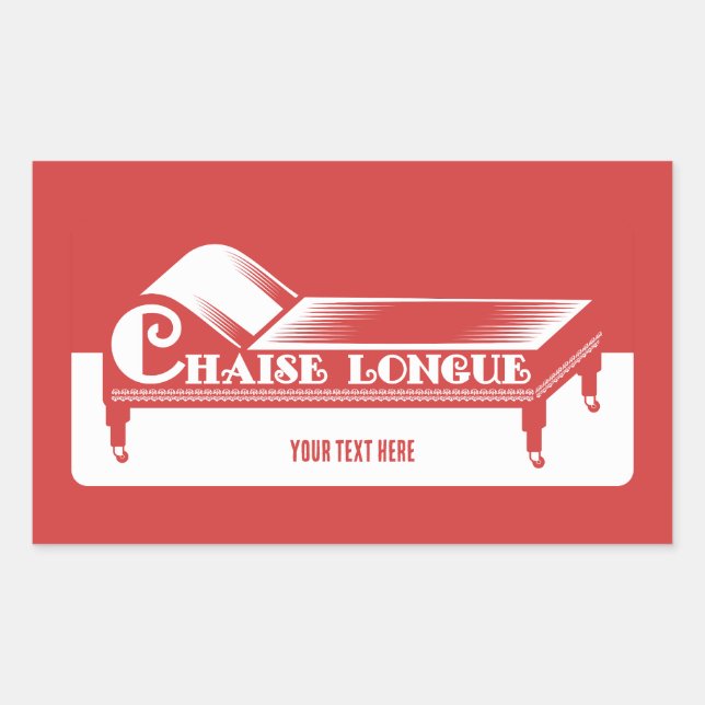 Chaise Longue Rectangular Sticker (Front)
