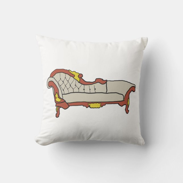 Chaise Longue Throw Pillow (Front)
