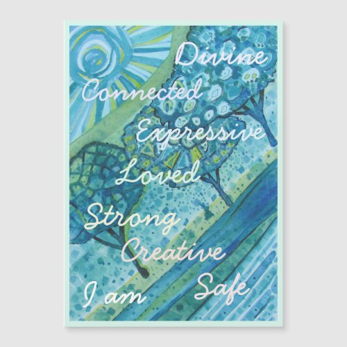 Chakra Affirmations Magnetic Card