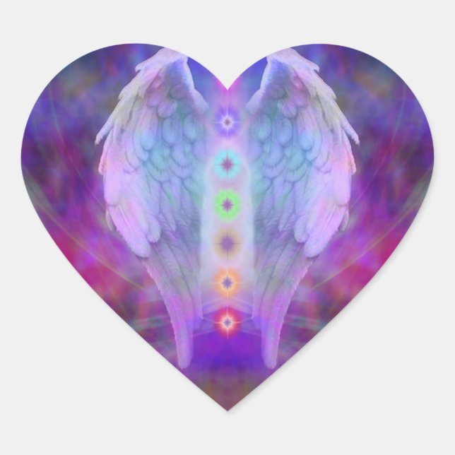 chakra,angel,healer,healing from god,angels,love, heart sticker (Front)