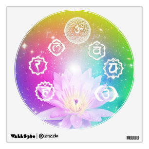 chakra aura white lotus energy system by healing wall sticker