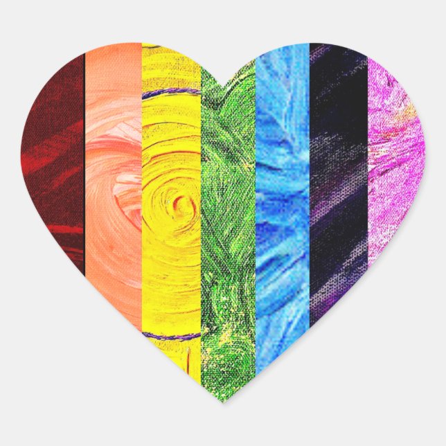 Chakra Balance Heart Sticker (Front)