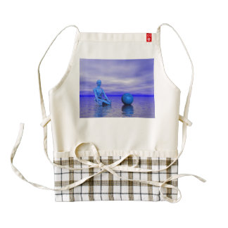 chakra blue and landscape zazzle HEART apron