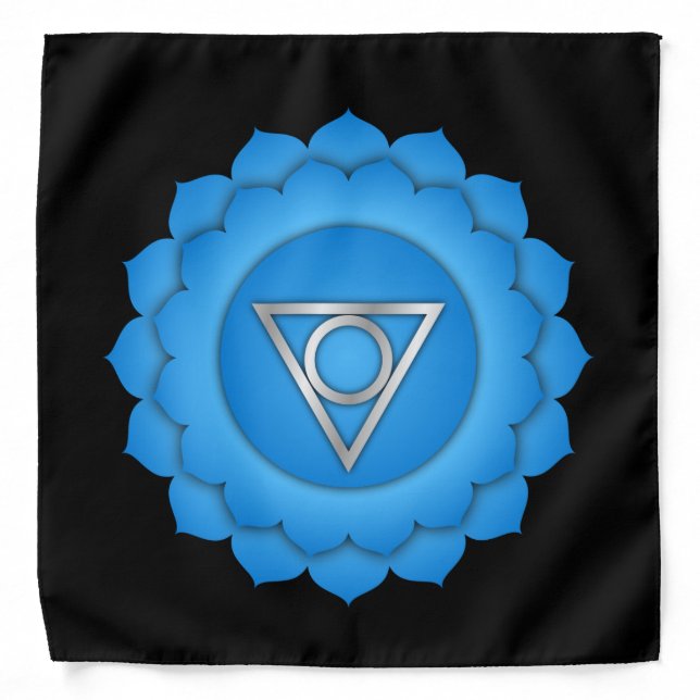 Chakra Blue Throat Energy Spiritual Zen Yoga Bandana (Front)