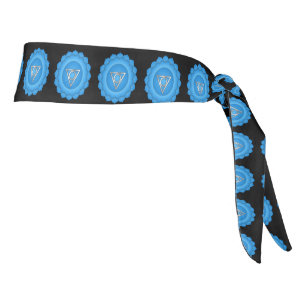 Chakra Blue Throat Zen Exercise Yoga Jog Tie Headband